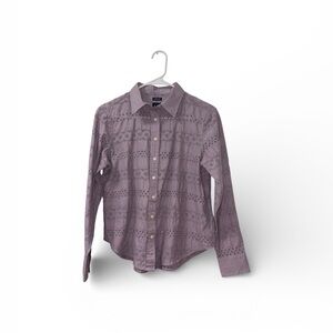 Women’s Gap Eyelet Perfect Shirt Long Sleeve Petite Small